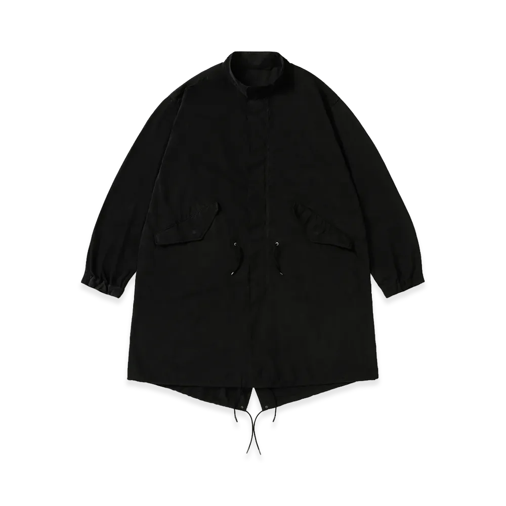 A.PRESSE Vintage Washed Silk Cotton M-65 Field Parka "Black"