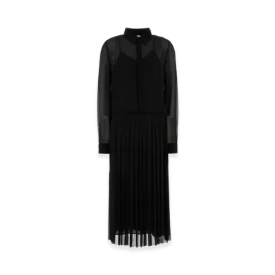 AMI PARIS Women's Polyester Shirt Dress "Black"