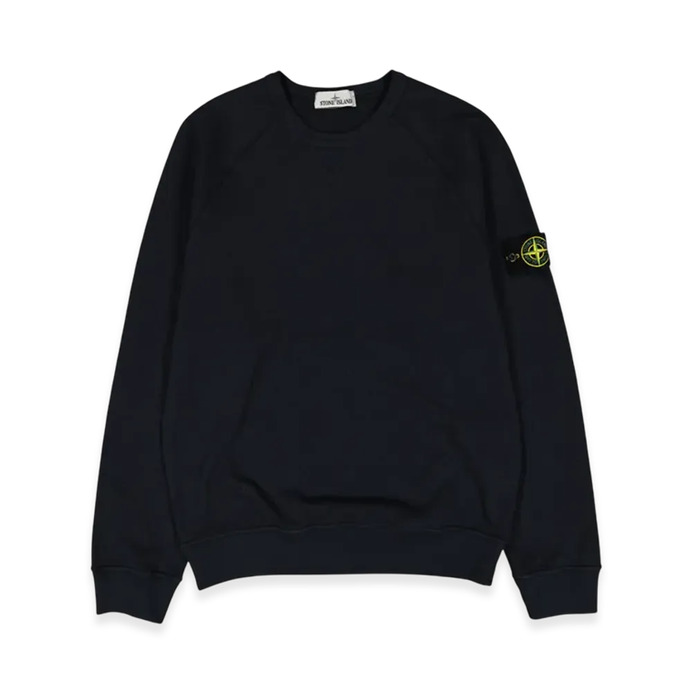 Stone Island 66360 Garment Dyed Malfile Fleece Crewneck Sweatshirt - 22SS "Navy Blue"
