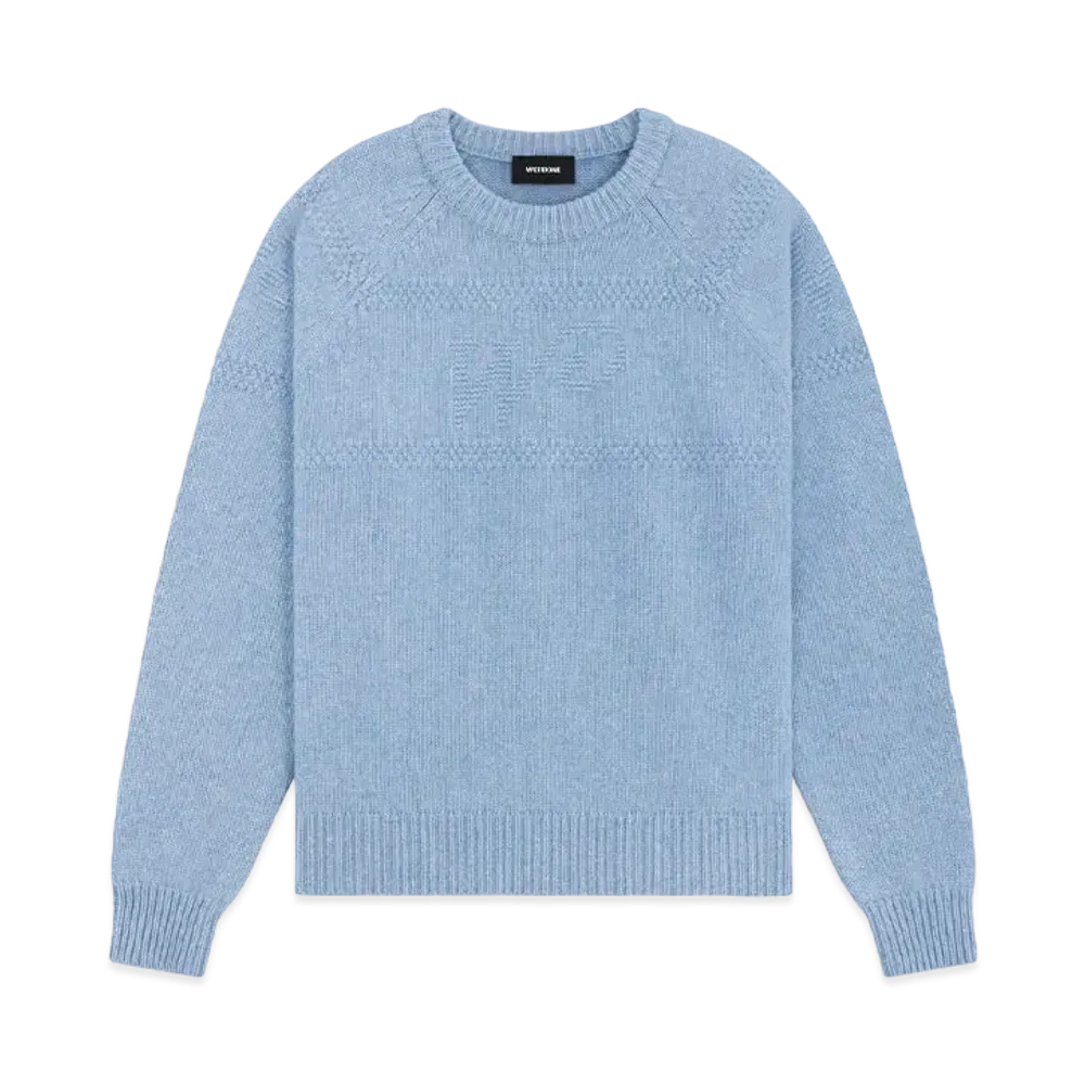WE11DONE Cable Knit Sweater "Sky"