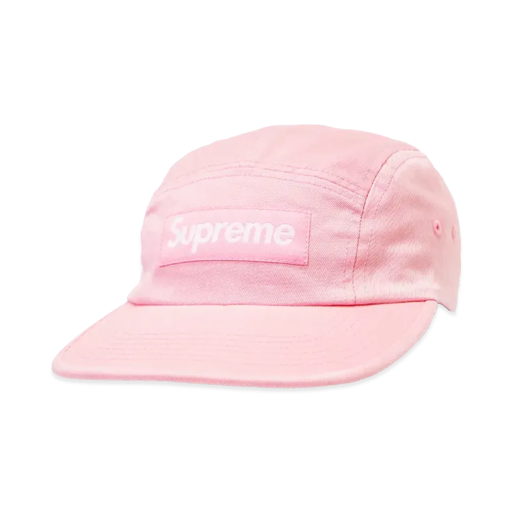 Supreme Washed Chino Twill Camp Cap (25FW) "Pink"