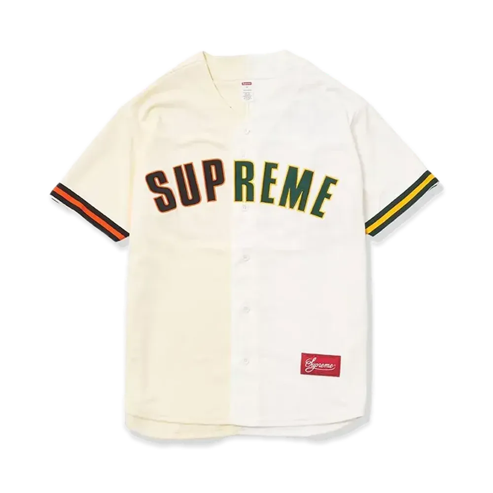 Supreme Don't Hate Baseball Jersey "Ivory White"