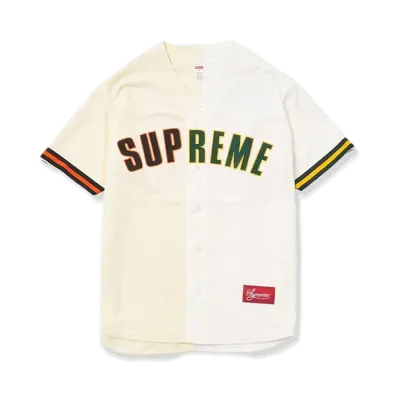 Supreme Don't Hate Baseball Jersey "Ivory White"