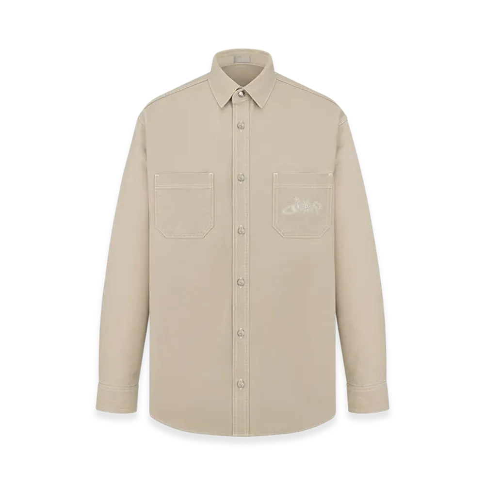 Dior x Lewis Hamilton Shirt in Cotton "Beige"