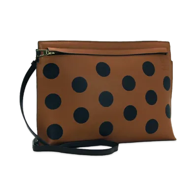 LOEWE Women's Shoulder Bag T Pouch Circle Bag "Black/Tan/Choco"