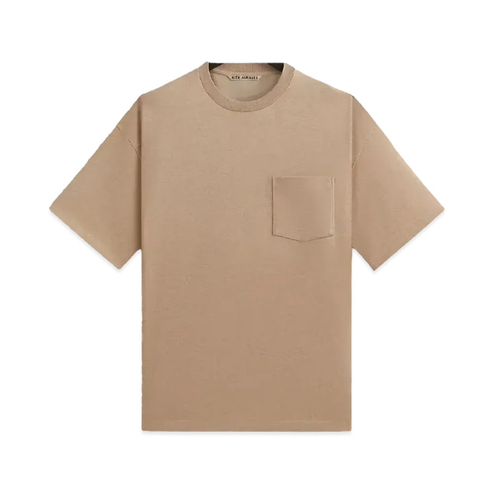 Kith 101 x Auralee Luster Plaiting Tee "Almond Heather"