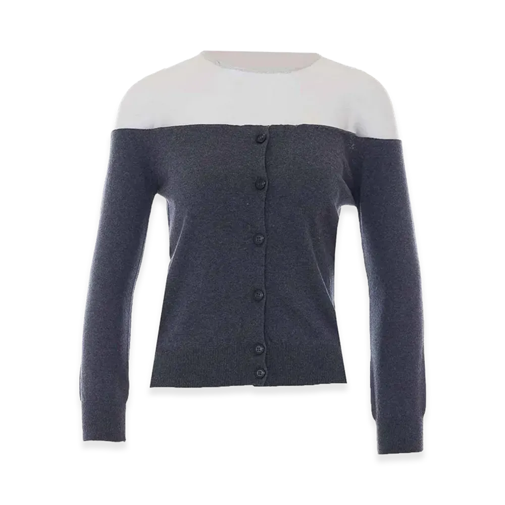 MM6 Maison Margiela Women's Cardigan "Gray/White"