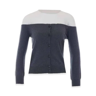MM6 Maison Margiela Women's Cardigan "Gray/White"