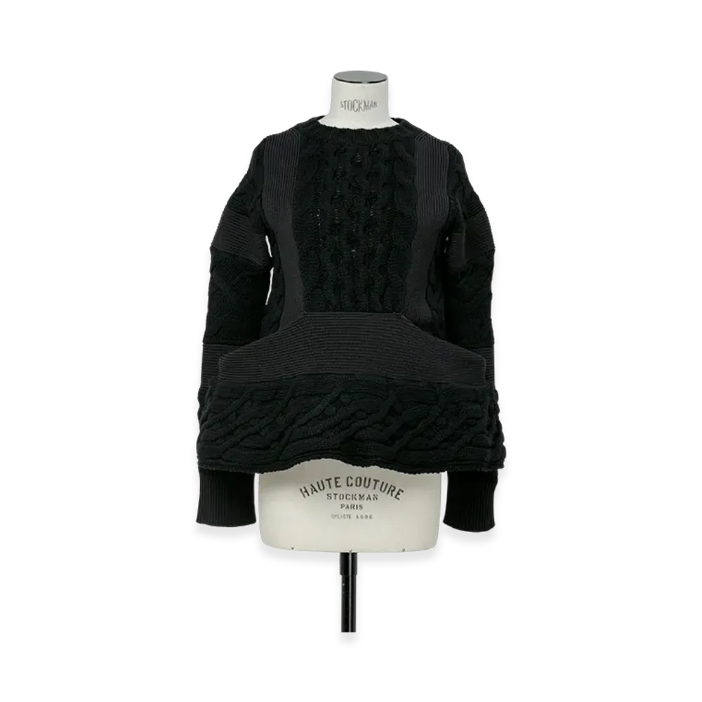 sacai Wool Knit Pullover "Black"