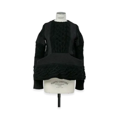 sacai Wool Knit Pullover "Black"