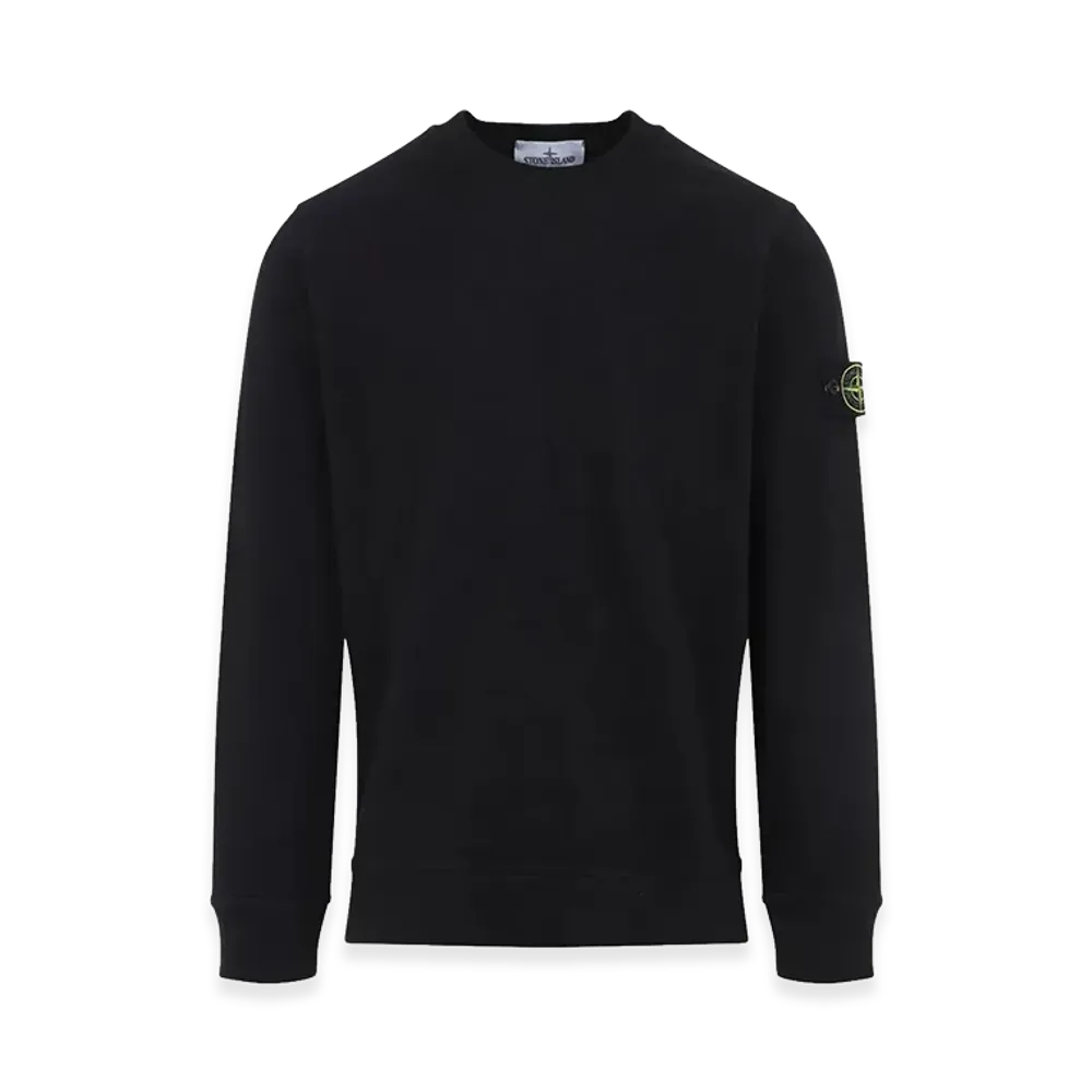 Stone Island Vanise Brushed Heavy Cotton Jersey Sweatshirt "Black"