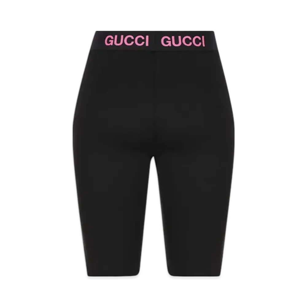 GUCCI Technical Jersey Biker Short Pants "Black/Pink"