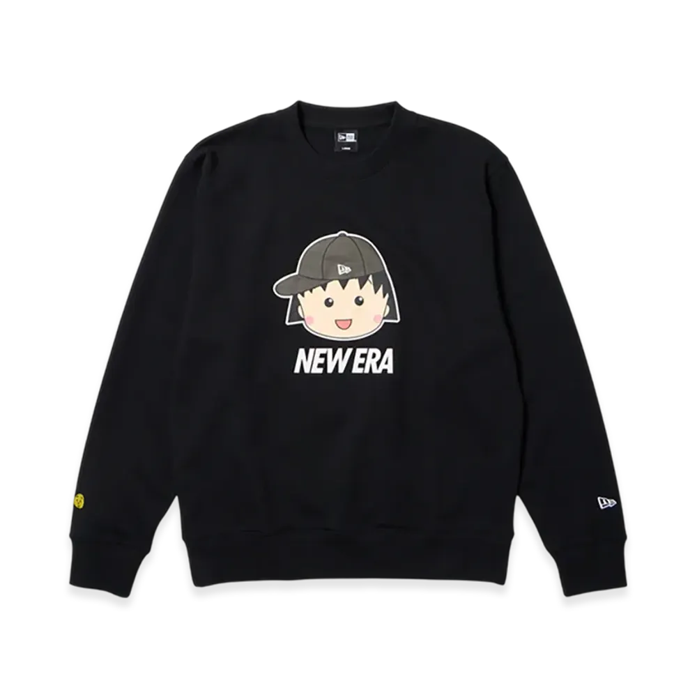 NEW ERA x Chibi Maruko Chan Fleece Sweat Crew Neck Maruko "Black"