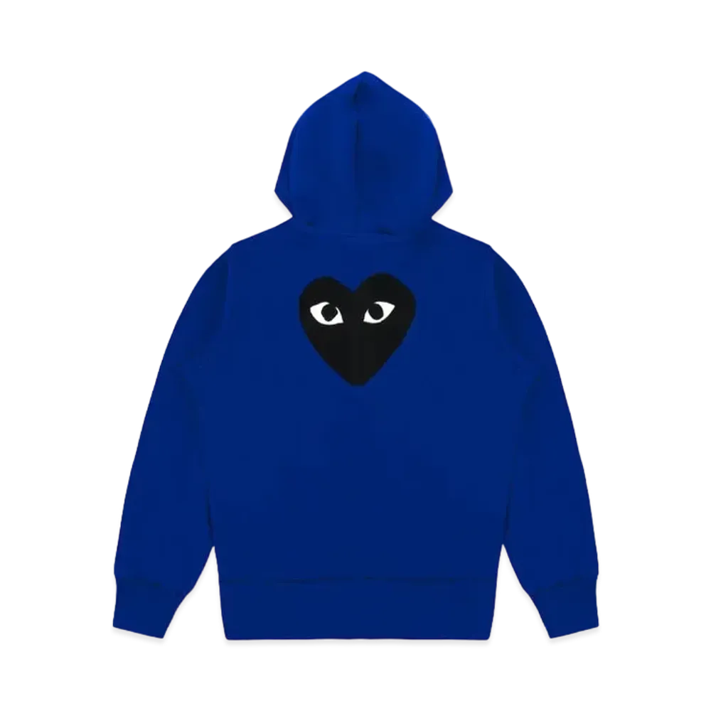 PLAY COMME des GARCONS Hooded Sweatshirt With Big Heart "Navy"