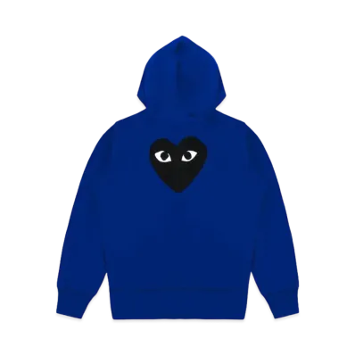 PLAY COMME des GARCONS Hooded Sweatshirt With Big Heart "Navy"