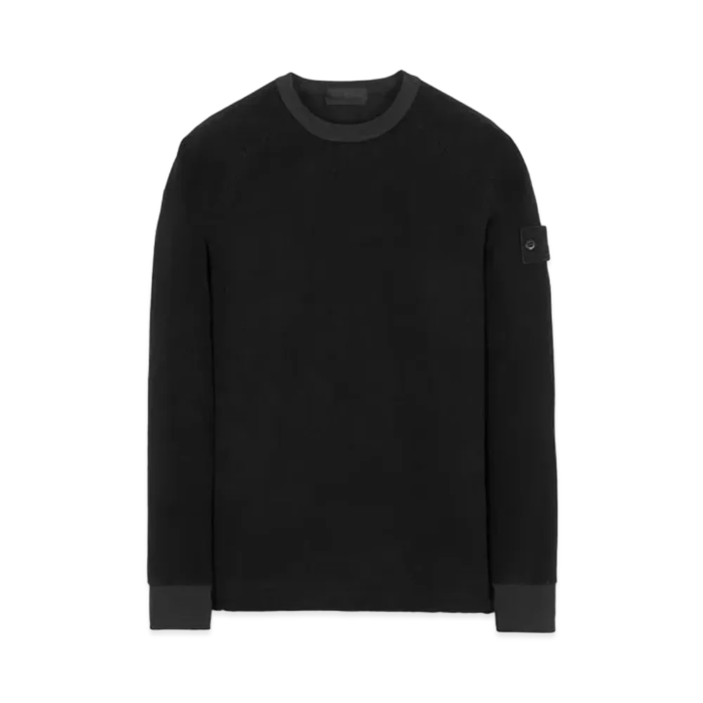 Stone Island 618F3 COTTON NYLON MOLESKIN-TC_GHOST PIECE "Black"