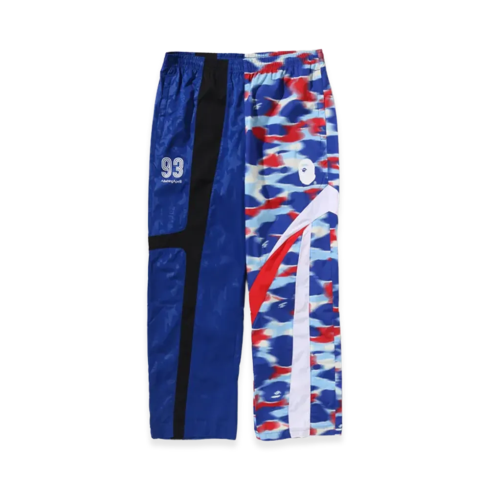 A BATHING APE Split Relaxed Fit Track Pants "Blue"