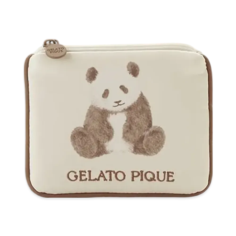 GELATO PIQUE Panda Pattern Tissue Pouch "Off White"