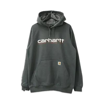 Carhartt Rain Defender Midweight Logo Graphic Sweat Hoodie "Carbon Heather"