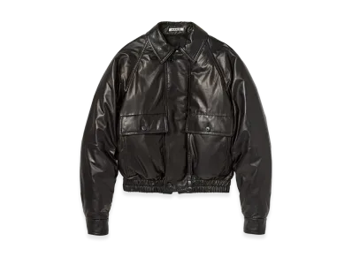 AURALEE Women's Fine Calf Leather Down Blouson "Black"