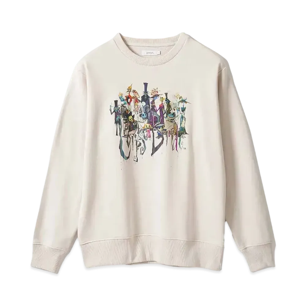 graniph x Tim Burton's Corpse Bride World Of The Dead Fleece Sweat "Ice Gray"