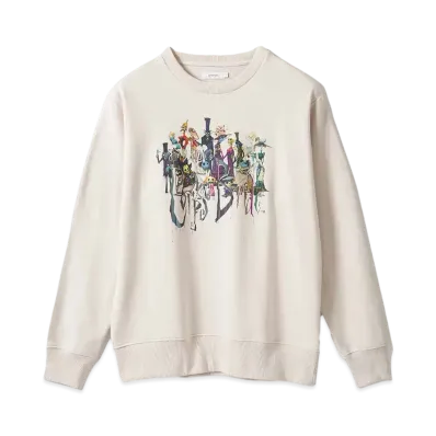 graniph x Tim Burton's Corpse Bride World Of The Dead Fleece Sweat "Ice Gray"