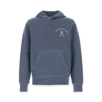 MONCLER Cotton Hoodie "Blue"