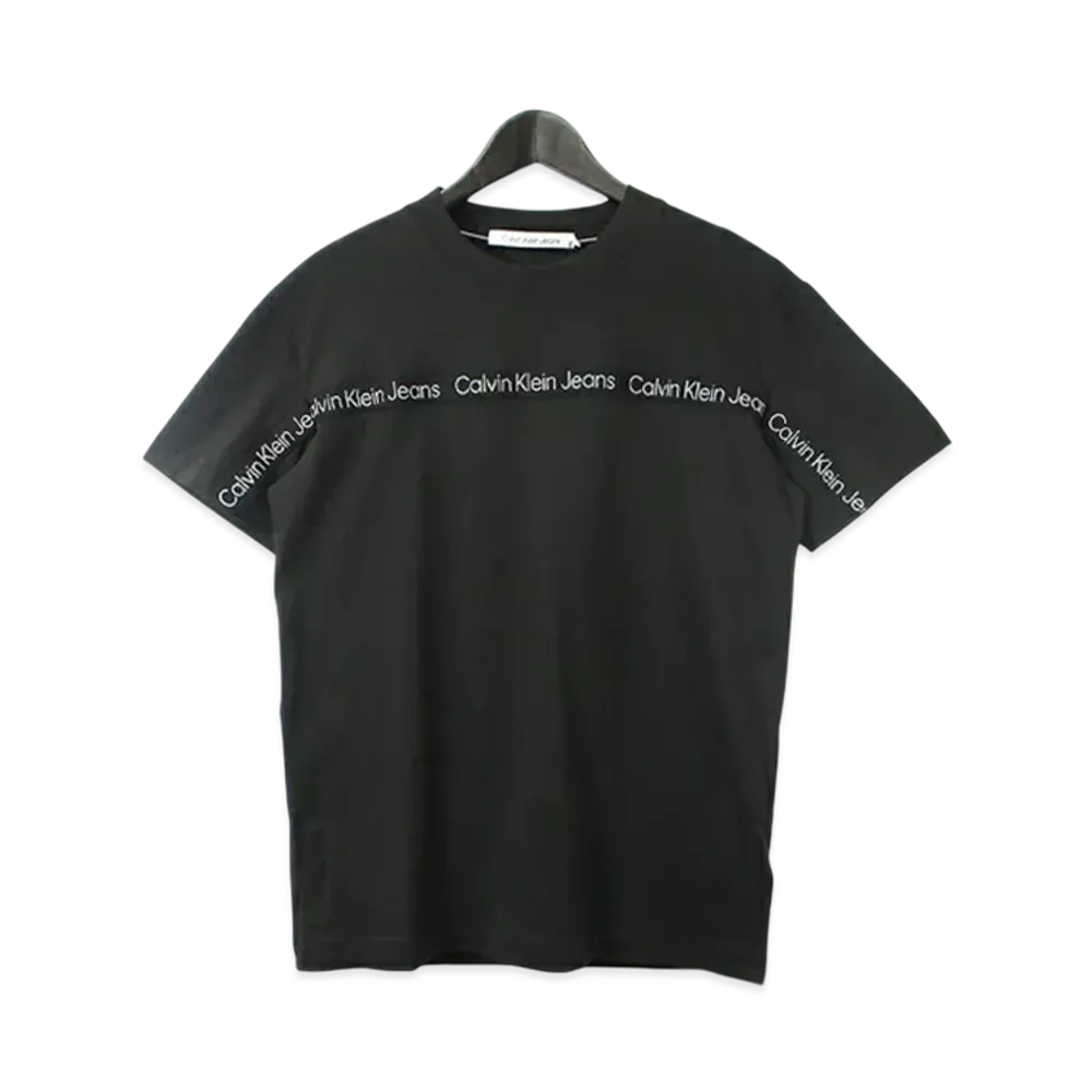 Calvin Klein Jeans Logo Tape Crew Neck T-Shirt "CK Black"