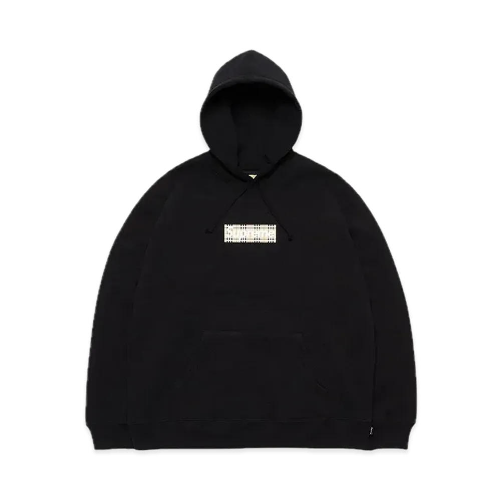 Supreme x Burberry Box Logo Hooded Sweatshirt "Black"