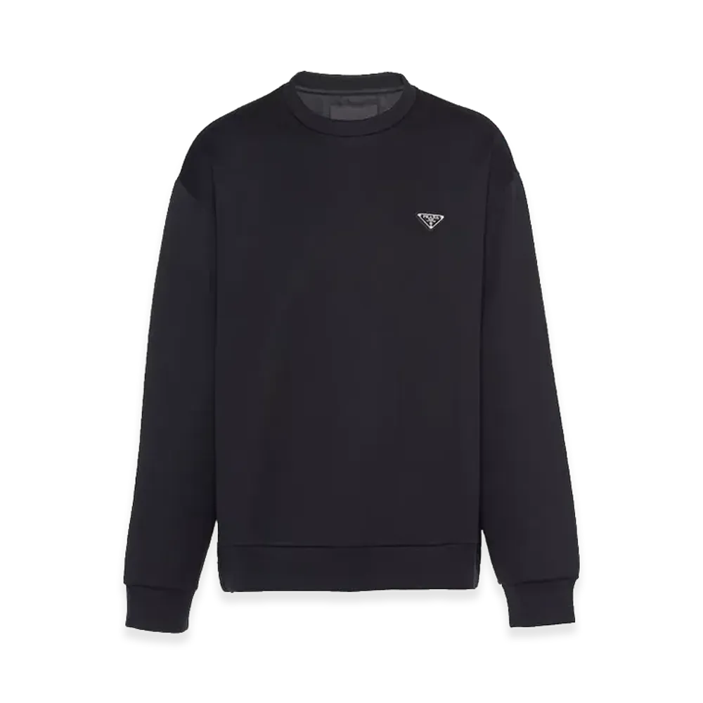 PRADA Technical Cotton Sweatshirt "Black"