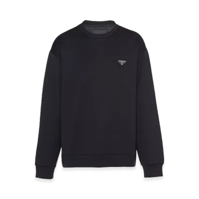 PRADA Technical Cotton Sweatshirt "Black"