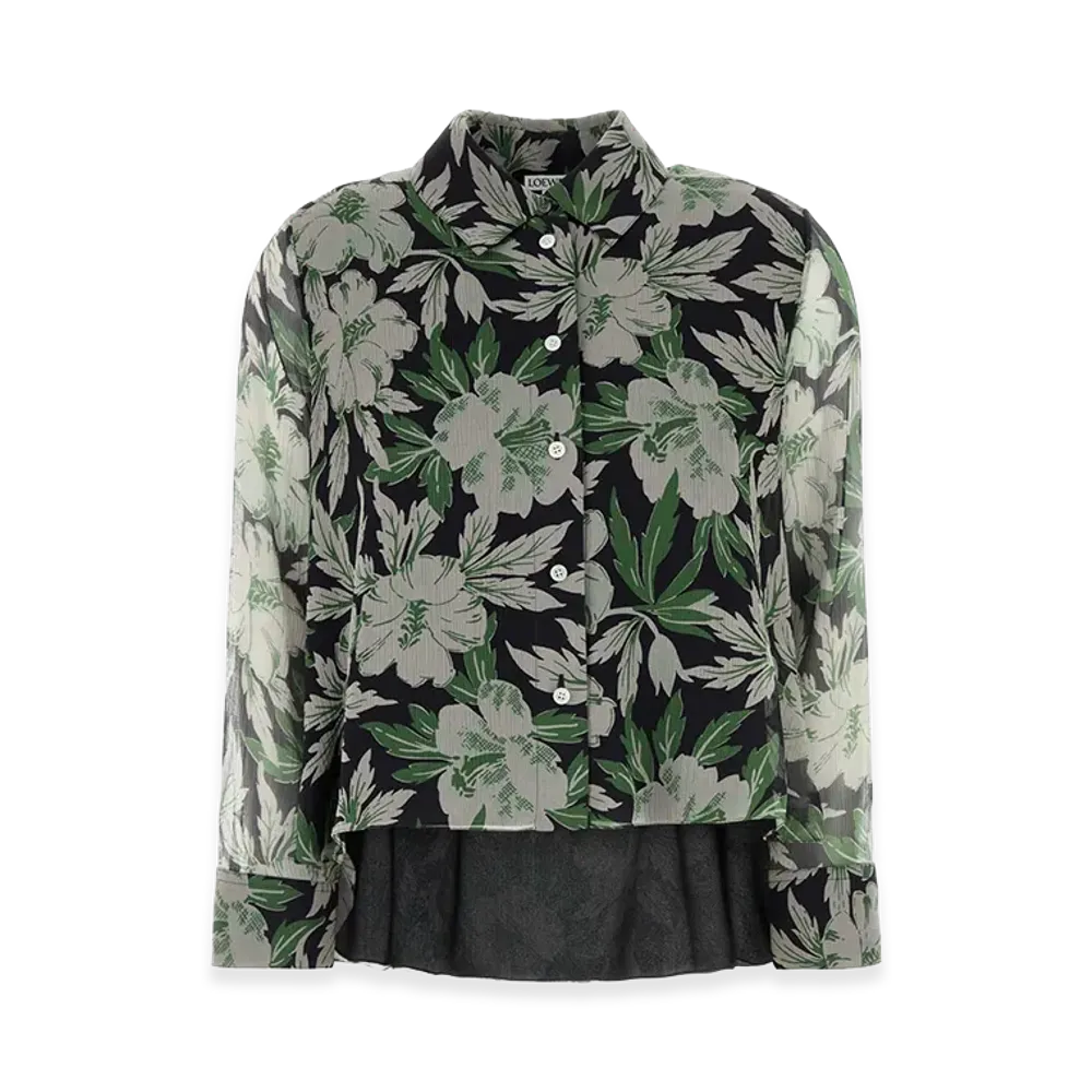 LOEWE Women's Printed Silk Shirt "Multicolor"