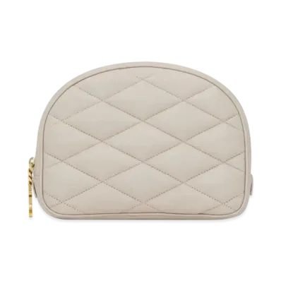SAINT LAURENT Lolita Cosmetics Pouch In Quilted Lambskin "Vintage White"