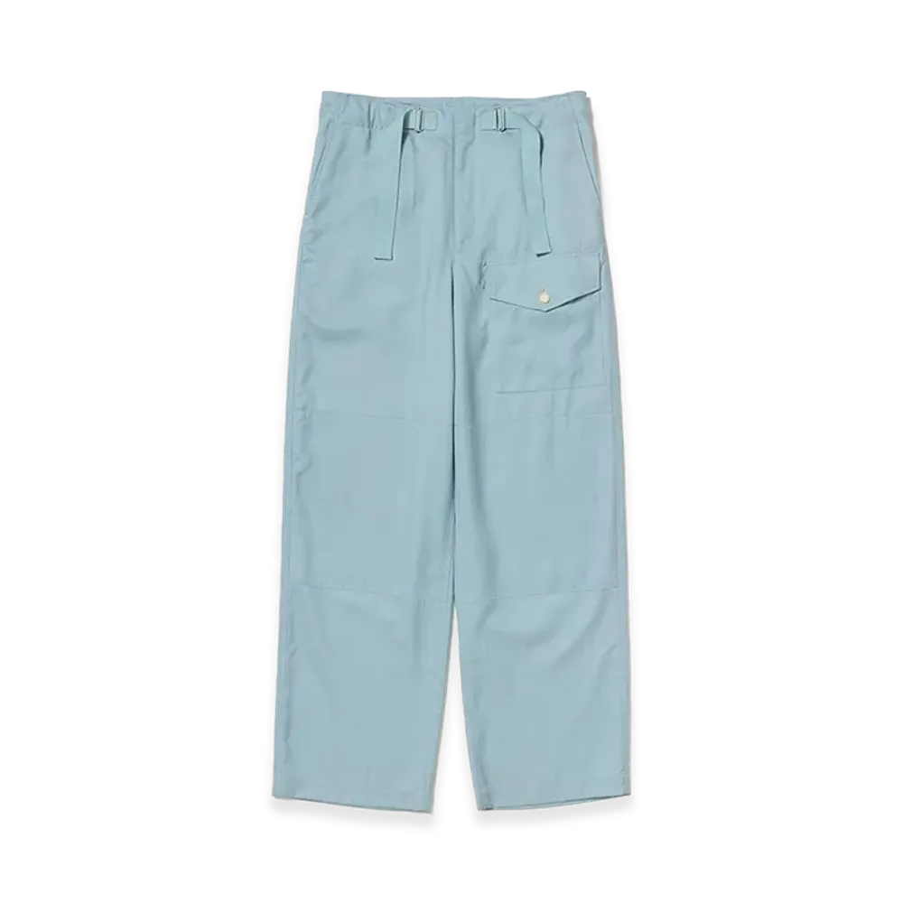 AURALEE Wool Herringbone Cargo Pants "Dusty Blue"