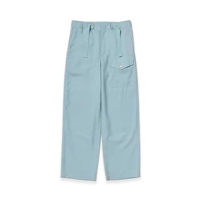 AURALEE Wool Herringbone Cargo Pants "Dusty Blue"