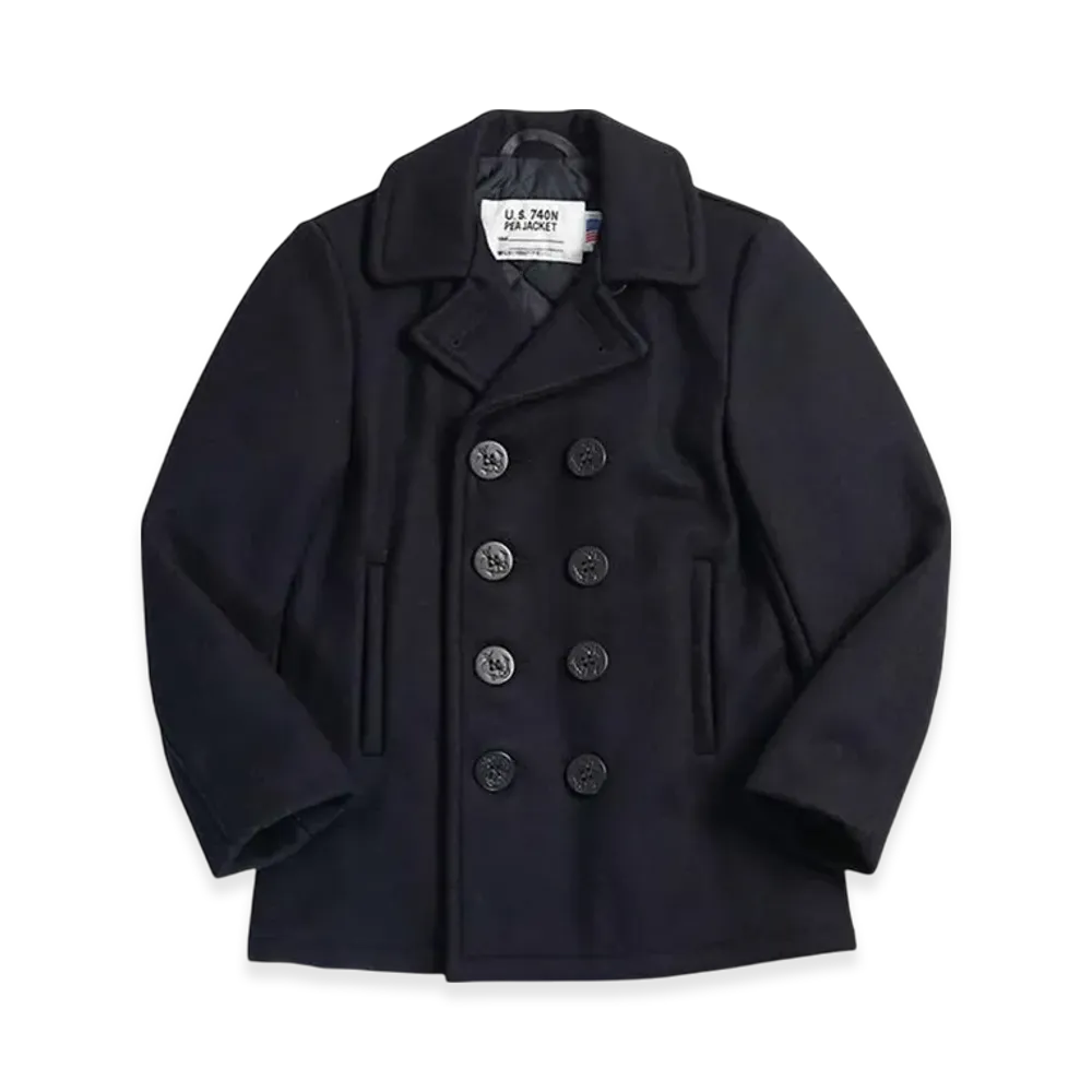 Schott 740B Boys Wool Double Peacoat "Navy"