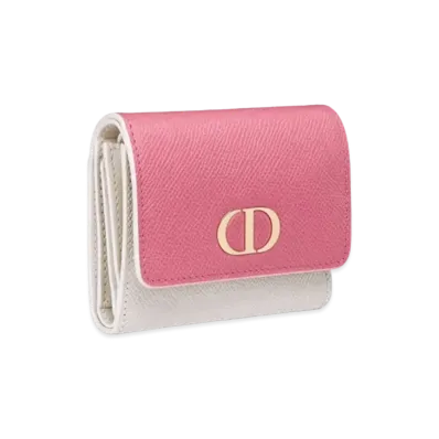 Dior 30 Montaigne Rotas Wallet Calfskin "Piony Pink"
