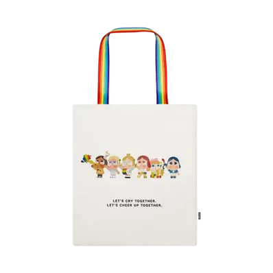 POP MART CRYBABY CHEER UP, BABY! Canvas Bag (White Ver.)