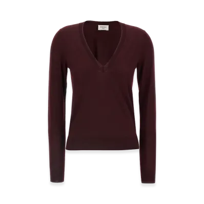 Saint Laurent Women's Wool Sweater "Bordeaux"