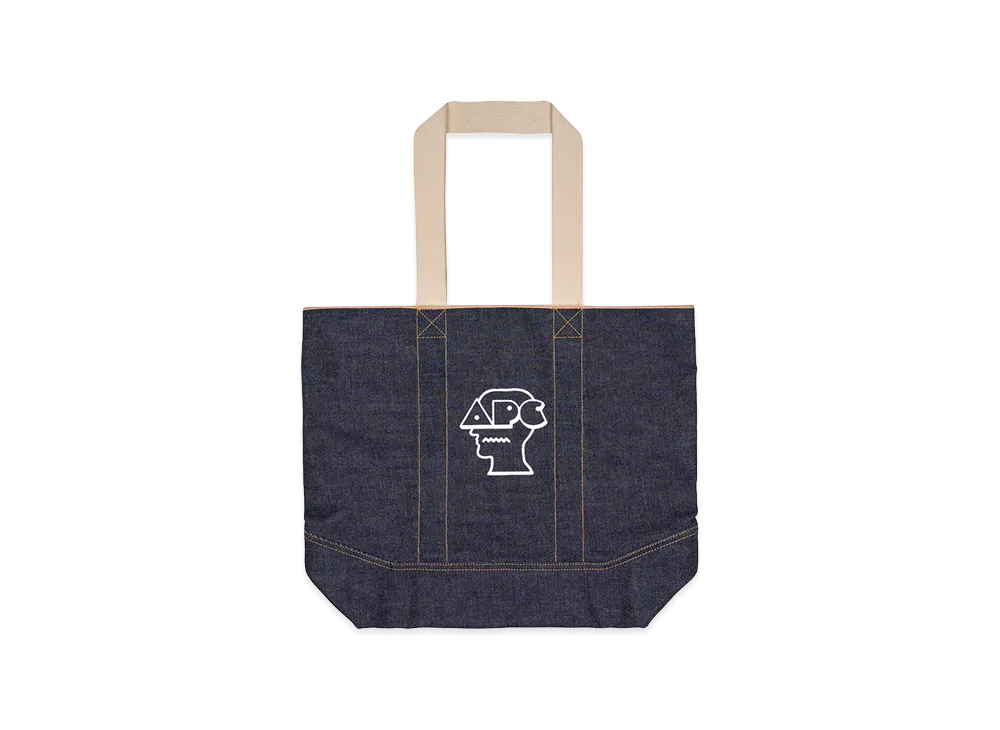 A.P.C. x Brain Dead Printed Selvedge Denim Tote Bag "Indigo"