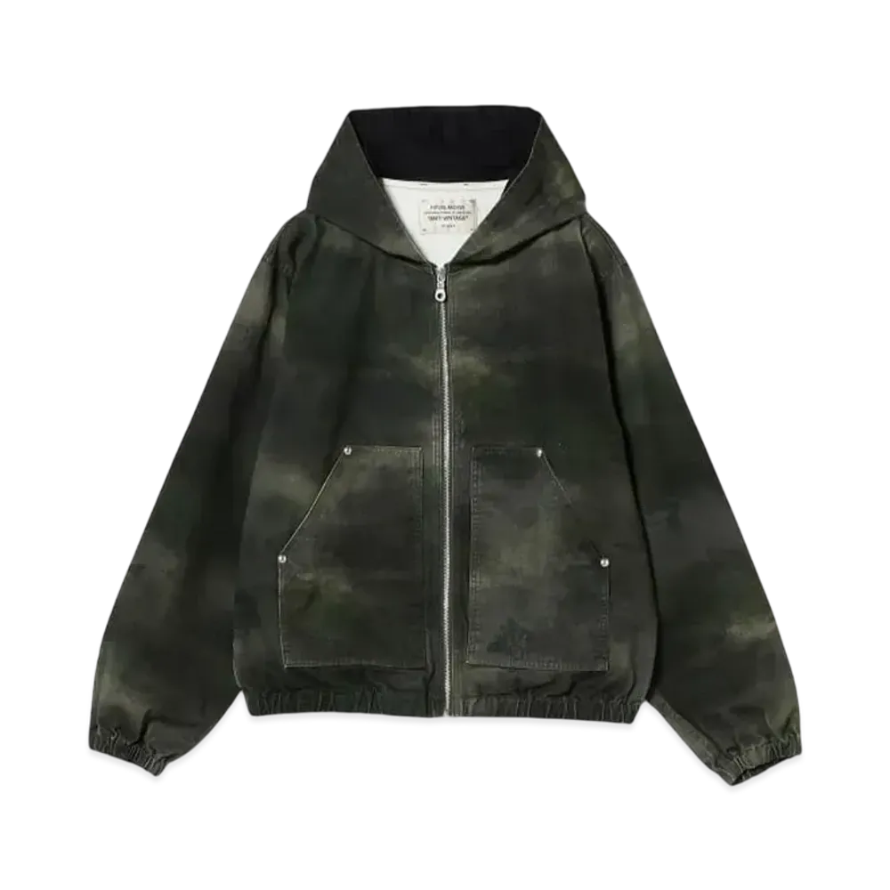 BEAMS FUTURE ARCHIVE Fade Camo Hoodie "Olive"