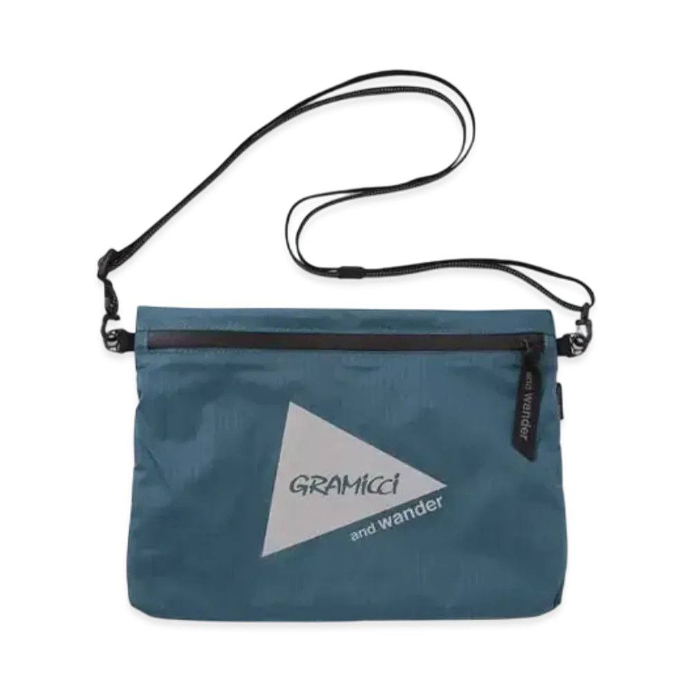 GRAMICCI x and wander Nylon Sacoche "Blue Green"