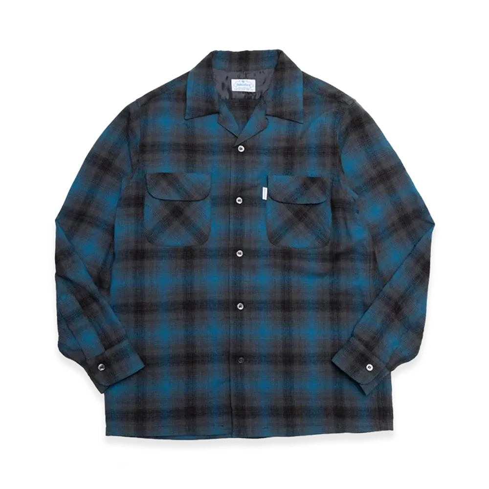 SubCulture 1st Anniversary Archive Washable Wool Ombre Check Shirt "Blue/Black"
