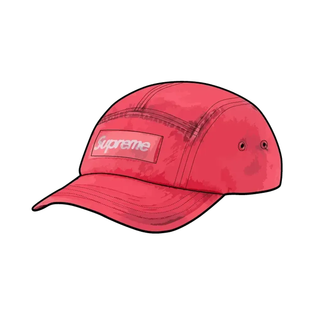 Supreme Overdyed Camp Cap "Red"