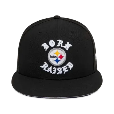 NEW ERA x Born x Raised x NFL + Steelers Snapback Rocker Hat "Black"