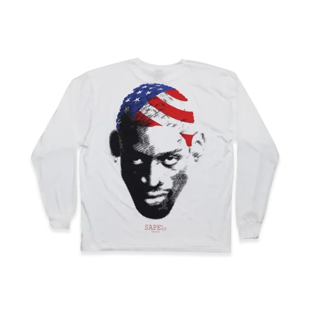SAPEur Archive Series Stars And Stripes Headl L/S Tee "White"