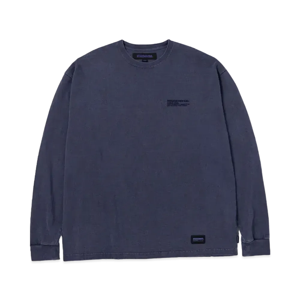 NEIGHBORHOOD Pigment Dyed Crewneck LS "Navy"