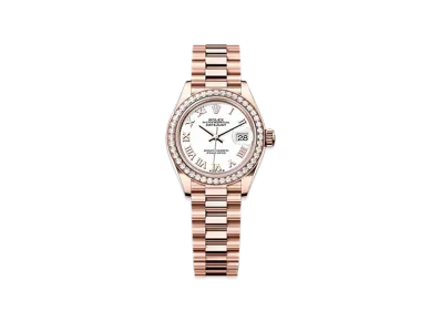 ROLEX Lady-Datejust 28mm Everose Gold Diamond 279135RBR "White"