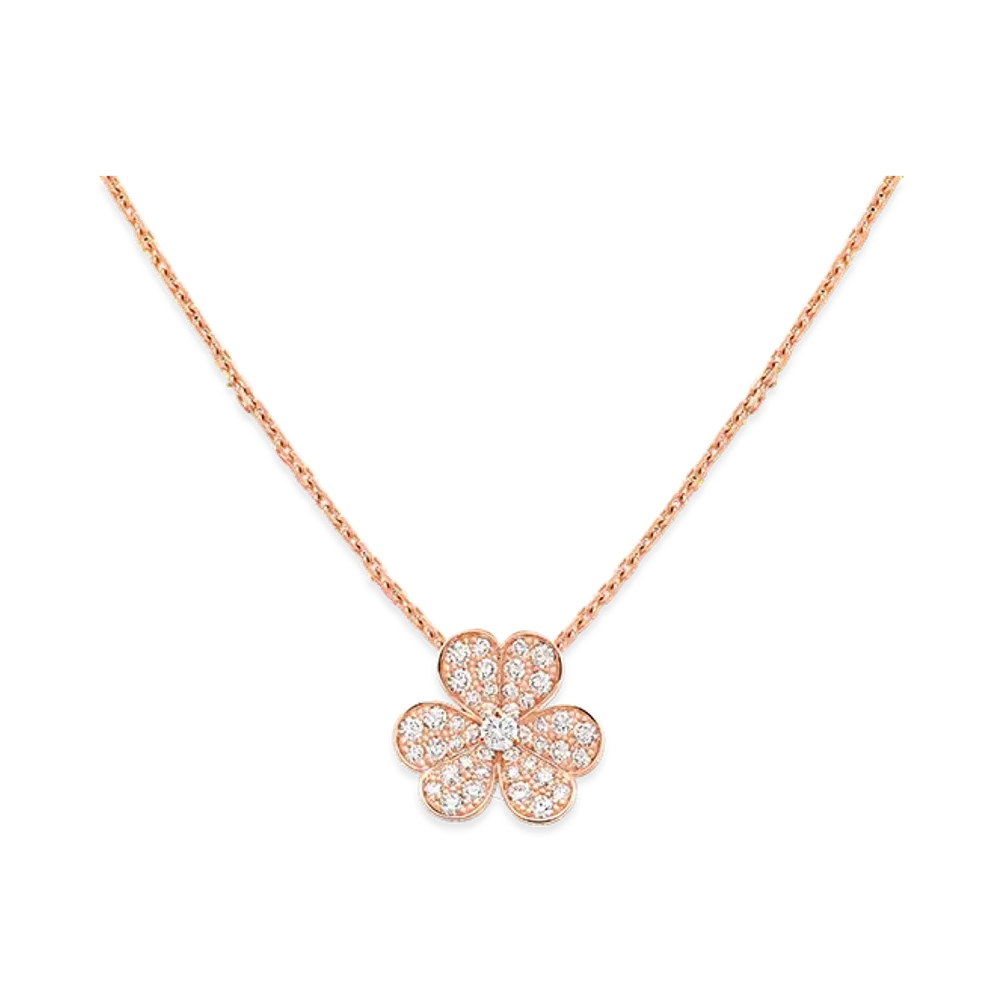 Van Cleef & Arpels Frivole pendant small model "18K Rose gold/Diamond"