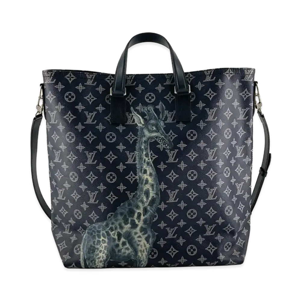 Louis Vuitton x Chapman Brothers Uncle Jake and Dinos Chapman 2WAY Tote Bag "Navy"